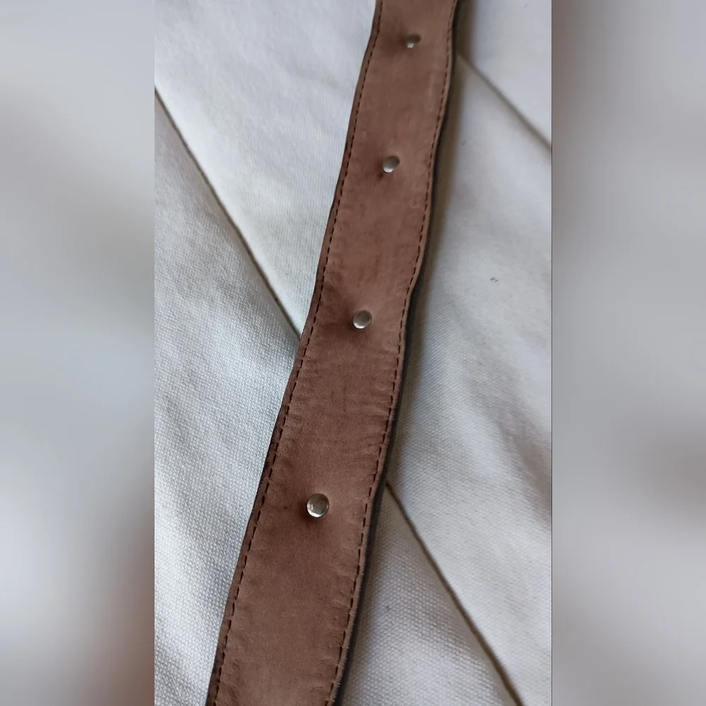 Vintage Western Studded Black Leather Belt